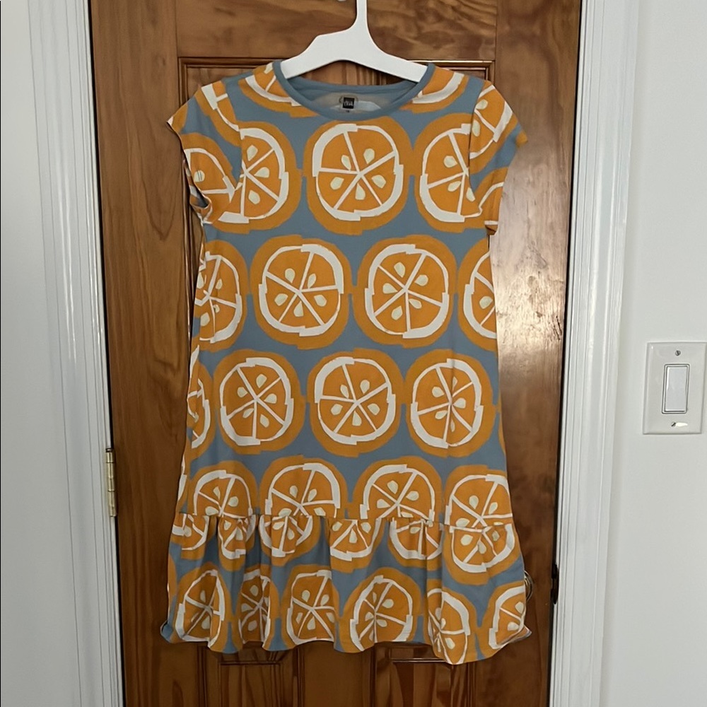 Tea Collection orange print dress